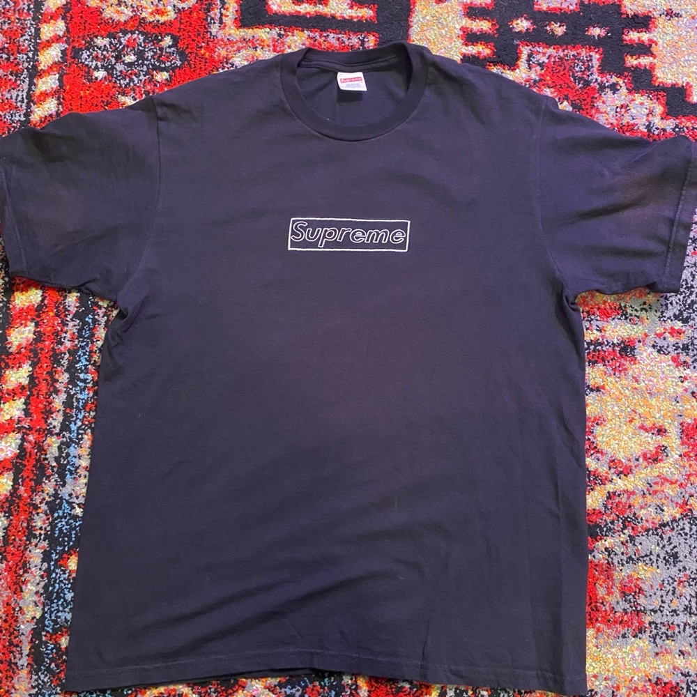 Supreme Kaws box logo t-shirt